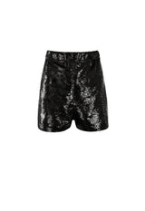 Black sequined shorts