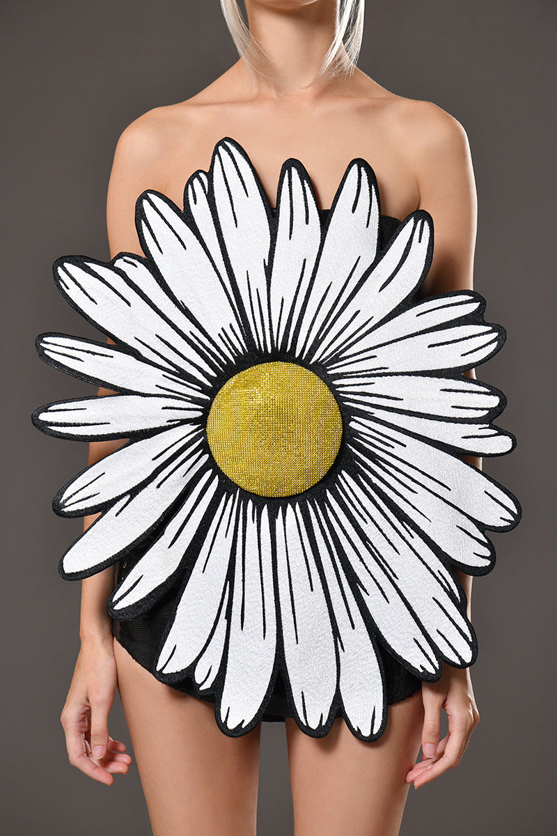 Daisy flower mini dress
