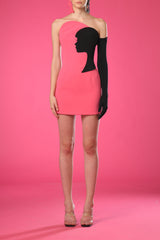 Pink mini dress with barbie face