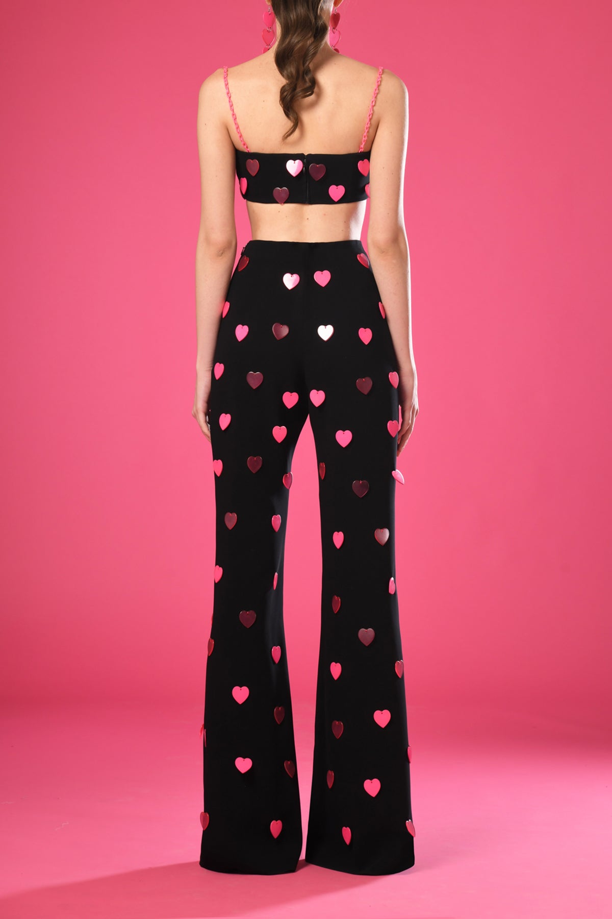 Pink Jacket with top and pants with hearts