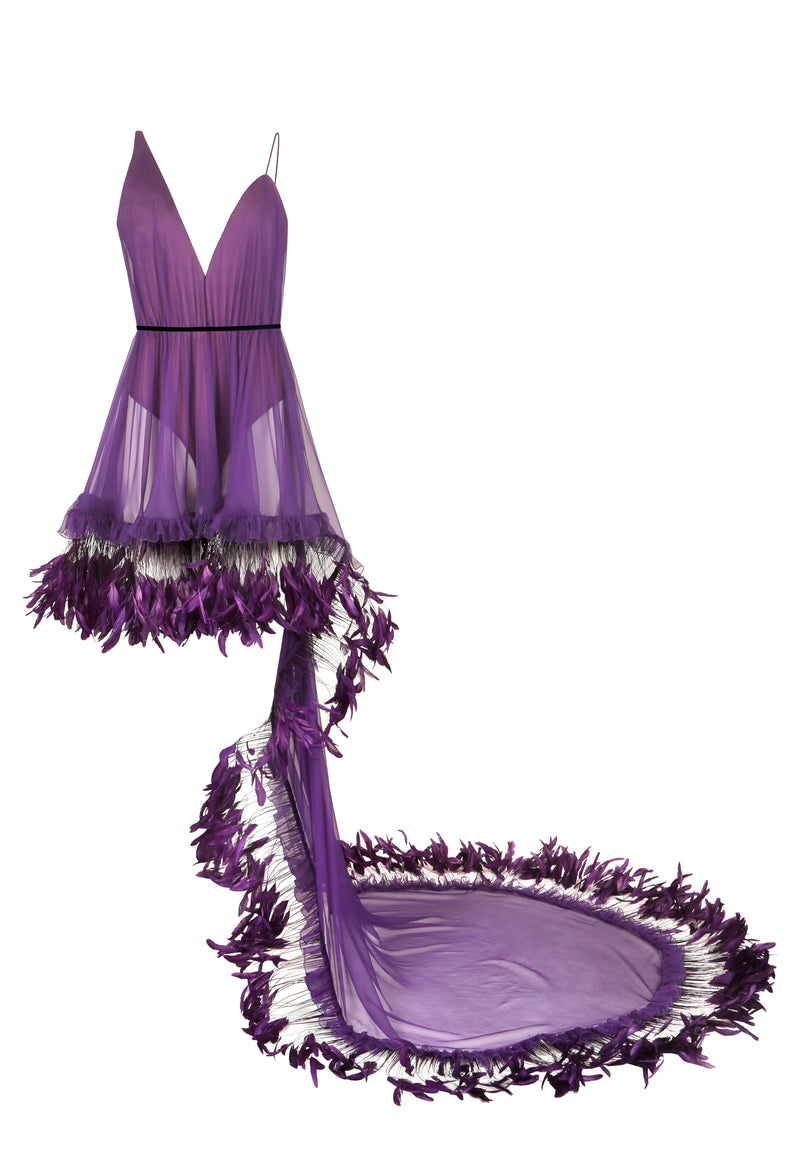 Purple mini dress